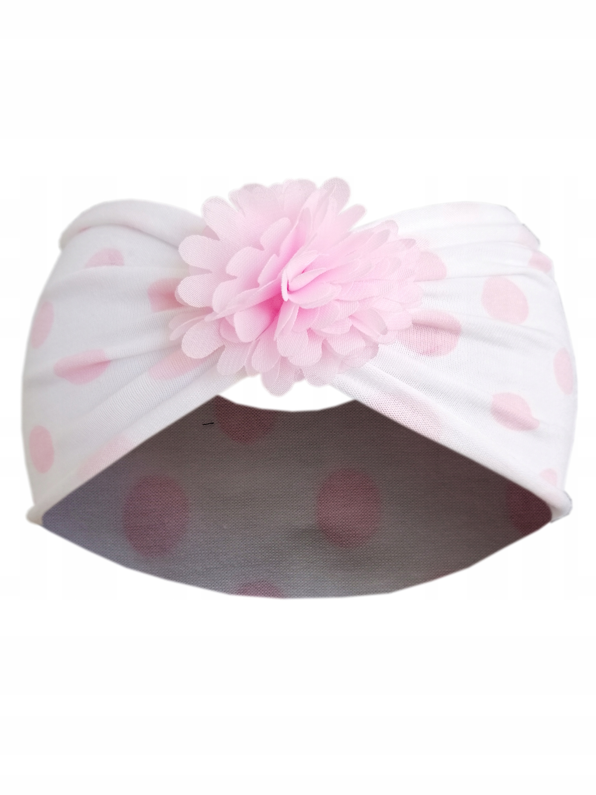 

Opaska Dziecięca Bawełniana Letnia Turban Groszki