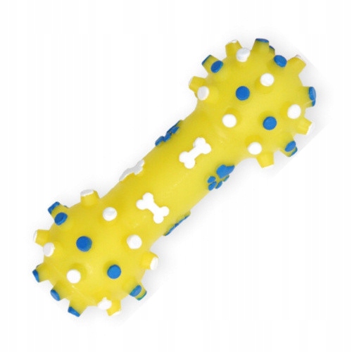 

Pet Nova Dog Hantel z wypustkami żółty 12cm