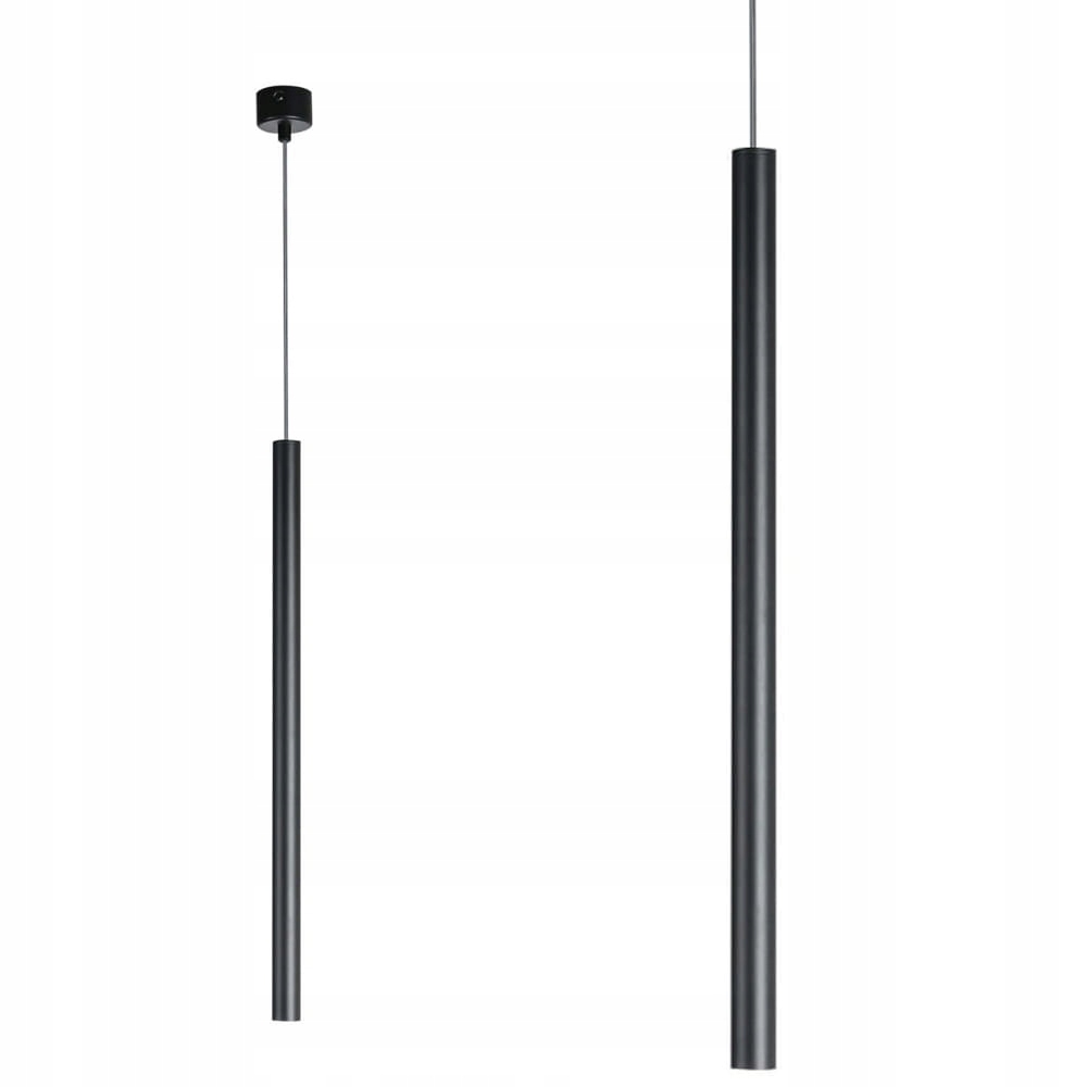 Černá podlouhlá závěsná lampa Lungo nad ostrovem 1*G9 Light Prestige