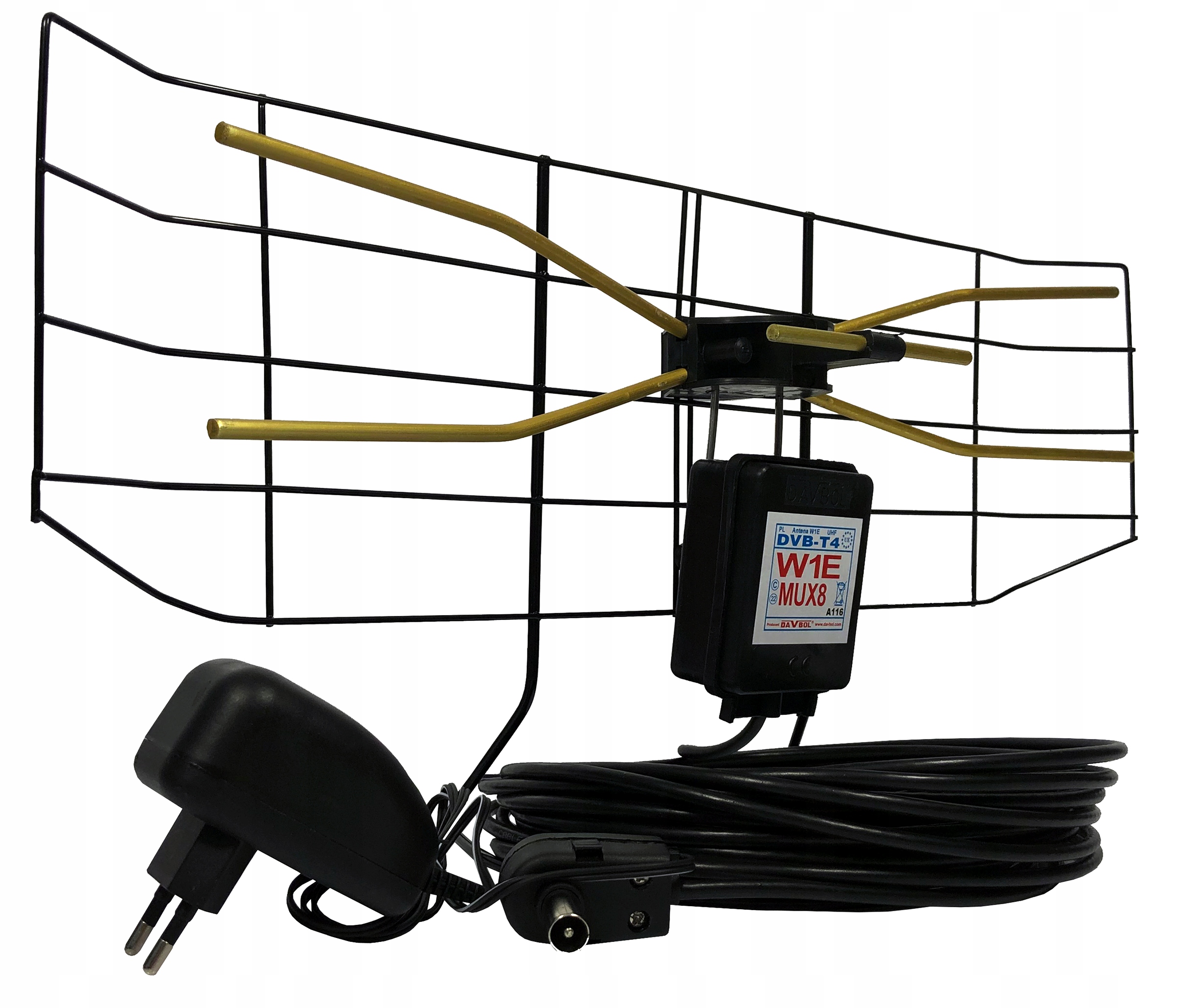 

Najmocniejsza Antena Domowa 10m kabla DVB-T2 Black