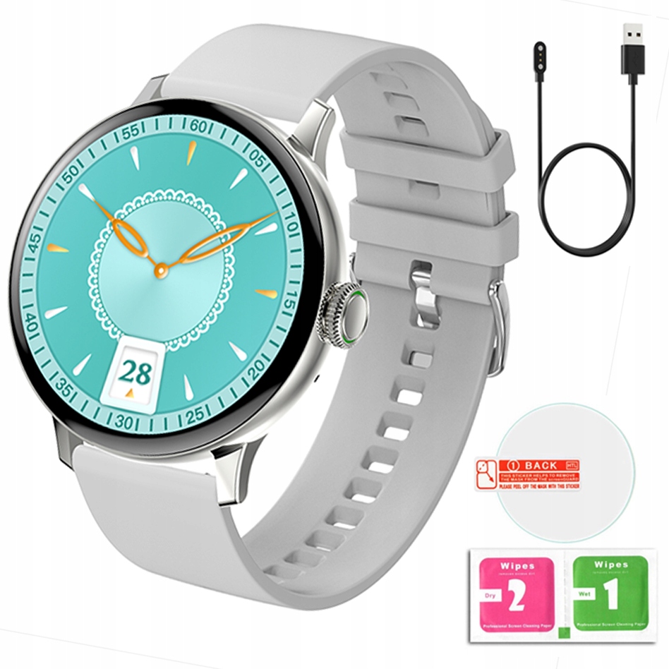 

Smartwatch Zegarek Damski Rozmowy Pl Menu srebrny