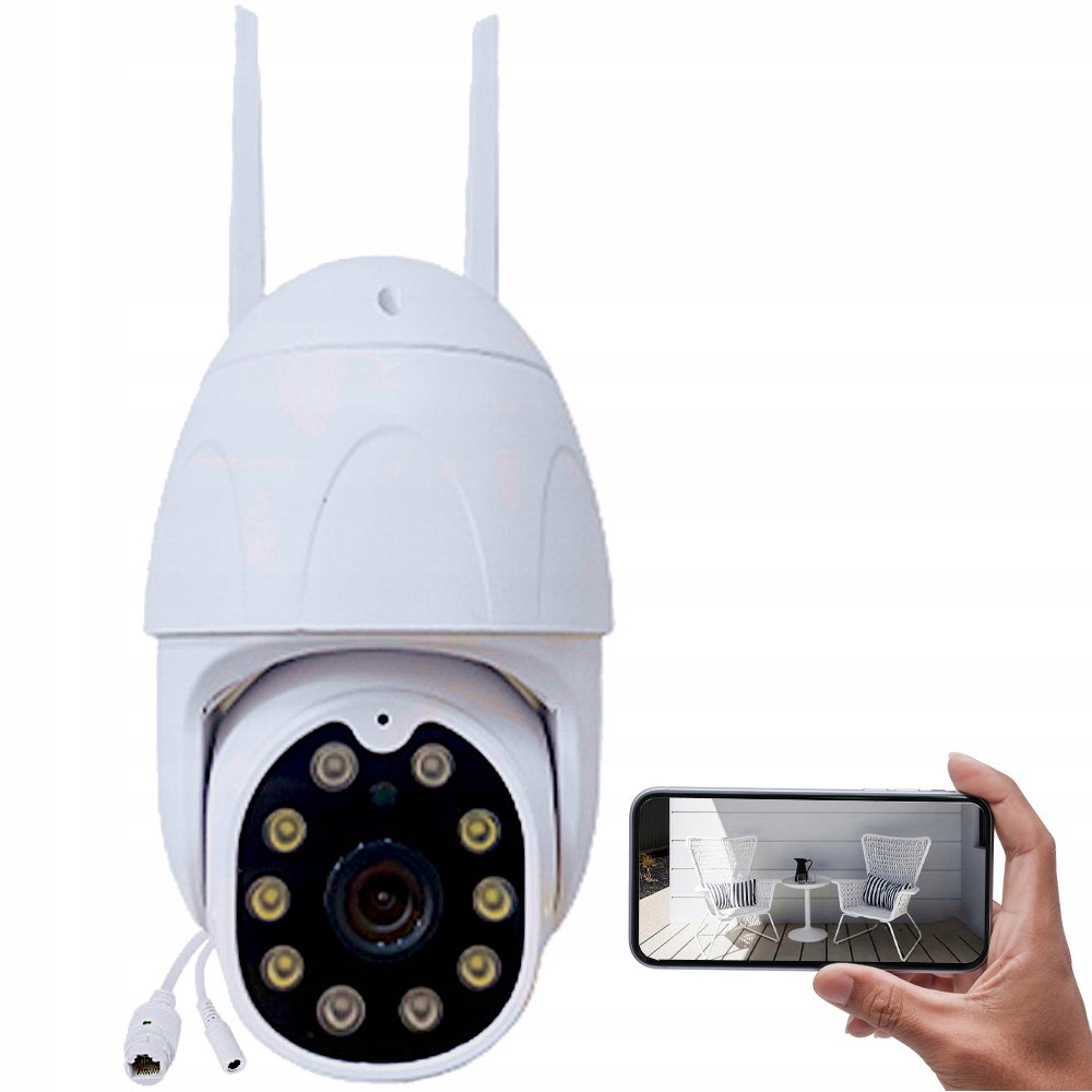 

Zewnętrzna Kamera Obrotowa Ip WiFi Zoom 3MP 3MPx