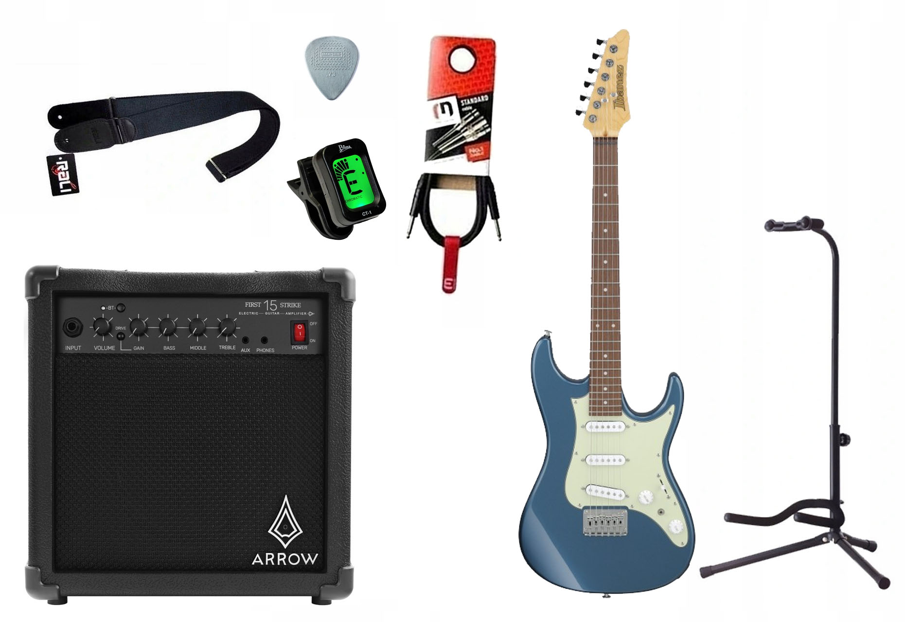 Elektrická kytara Ibanez AZES31-AOC 15W kabelový zesilovač