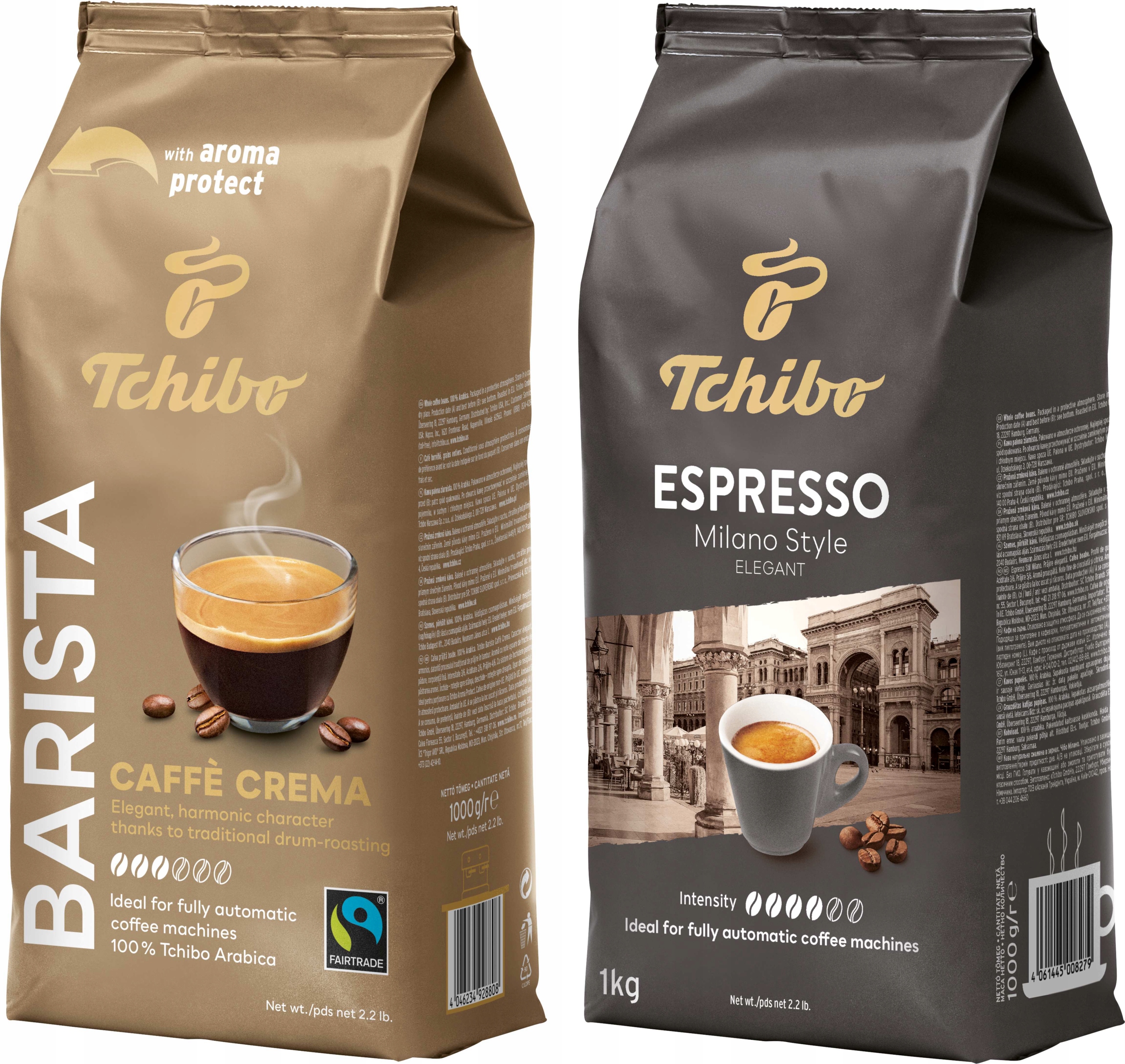 Kawa ziarnista Tchibo Barista Crema i Espresso Milano Zestaw 2 x 1 kg