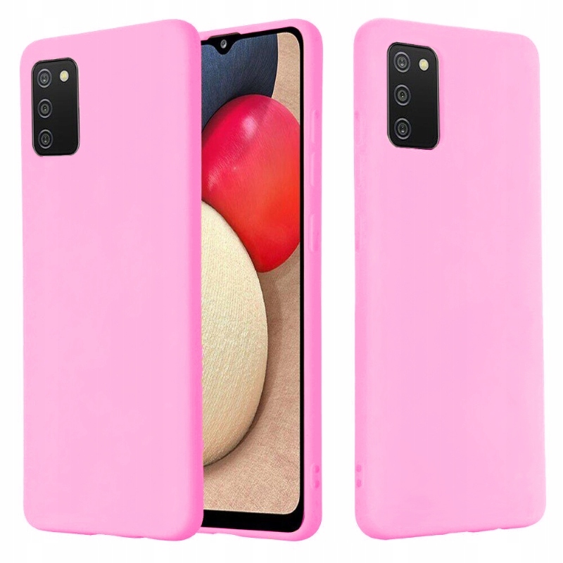 

Etui Różowe Silikonowe Guma do Galaxy A02s A03s