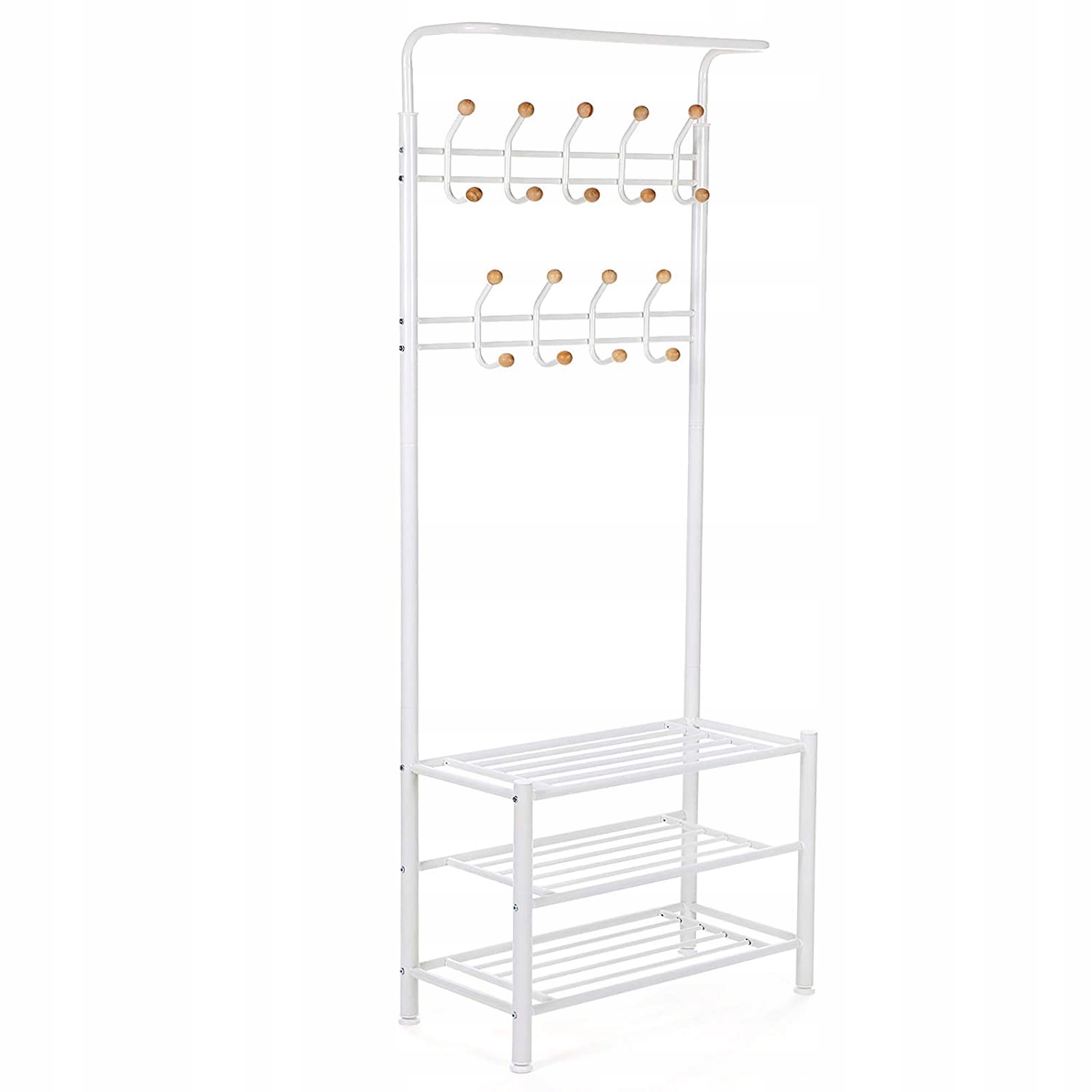 Stojací vešiak kovový Songmics biely