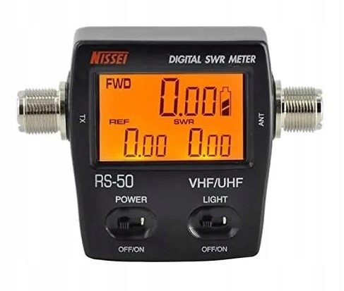 Nissei RS-50 Max Cyfrowy Miernik Reflektometr Vhf 140-170 Uhf 430-470 MHz
