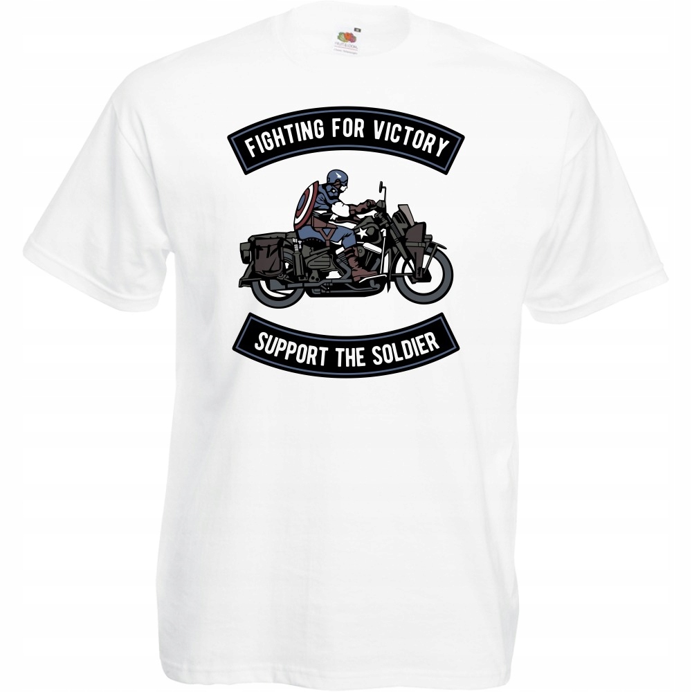 

Koszulka motor motocyklista wojsko S biała