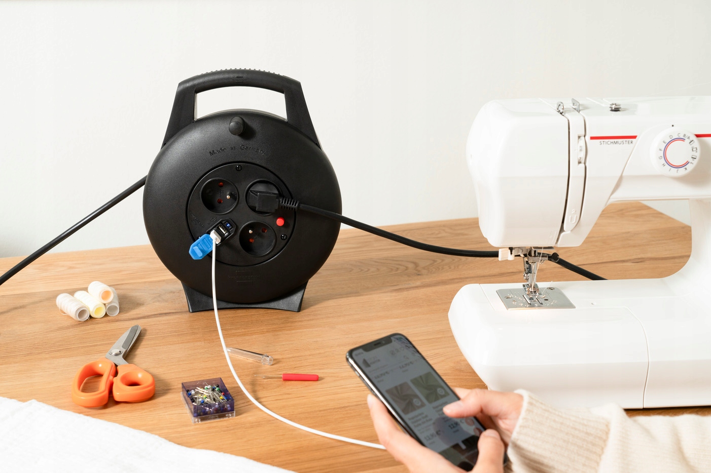 BRENNENSTUHL Vario Line Bębnowy Przedłużacz USB 10m Do Wnętrz Czarna — miniatura 11