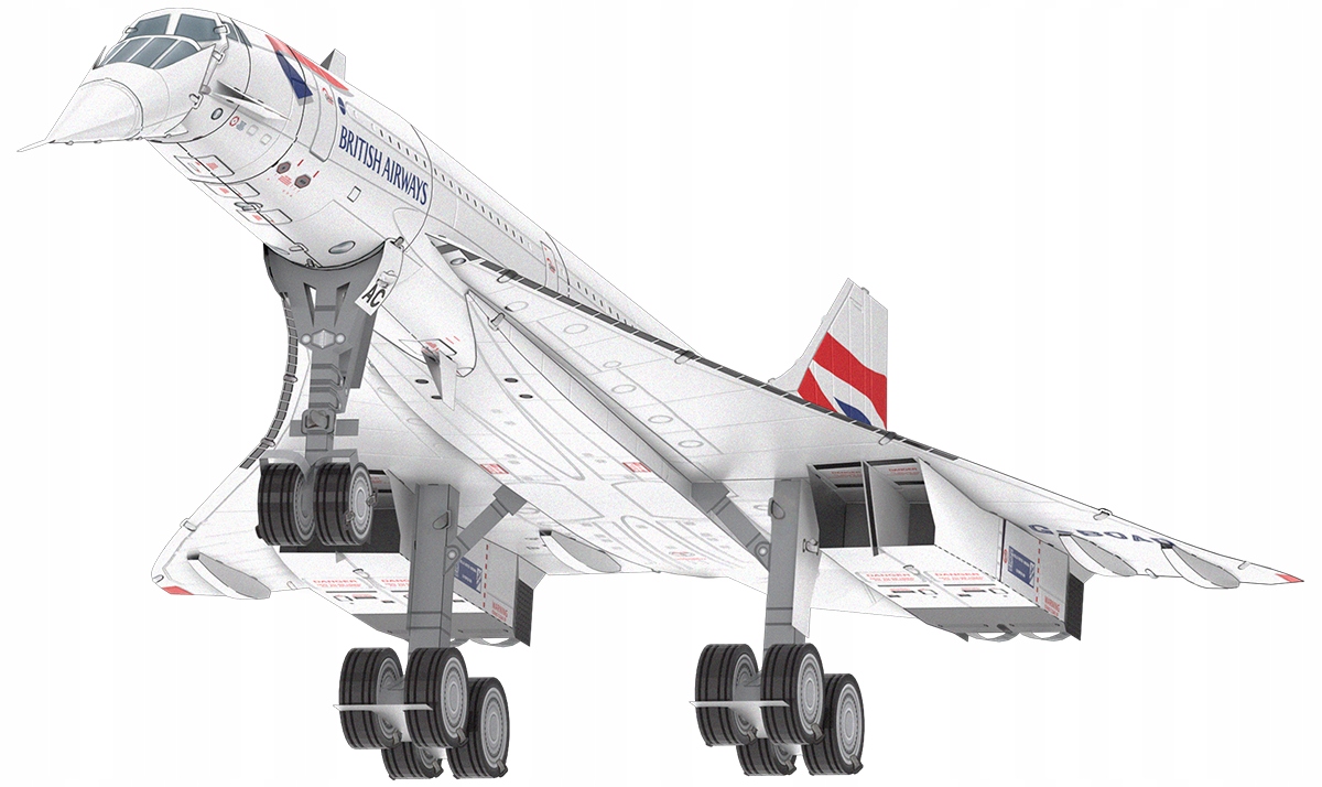 Metal Earth Concorde metalowy model 3D do składania.