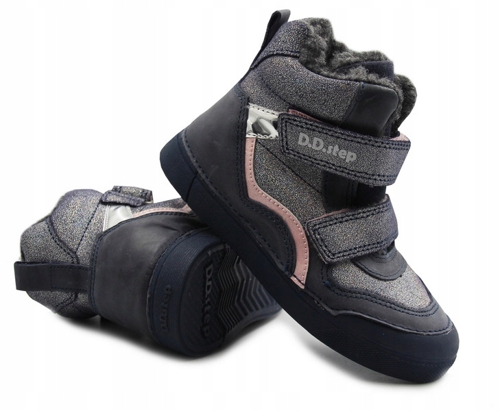 

Zimowe buty dziewczęce Rzepy dd.step W068-495AM 29