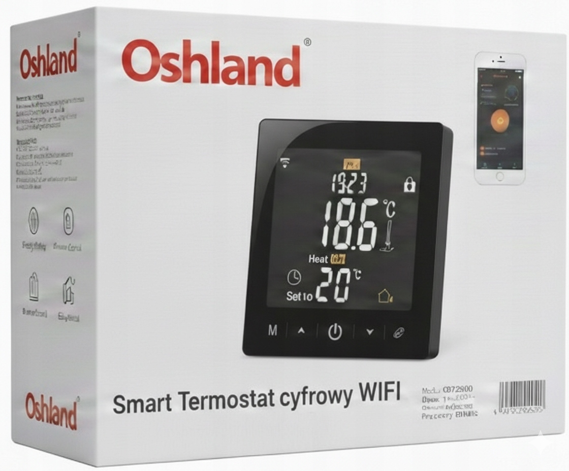 Pokojový Termostat Panel LCD 16A Wifi Smart Life Tuya 3 M Senzor Ntc
