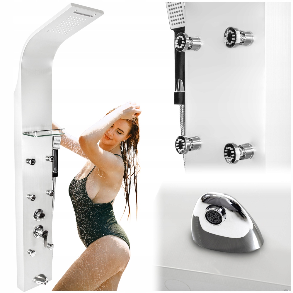Sprchový Panel S Hydromasáží Baterie Sloupová Dešťová Sprcha