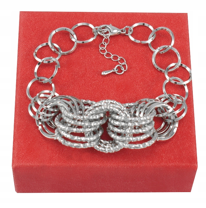 

Bransoletka Srebrna Z Kołami Ring