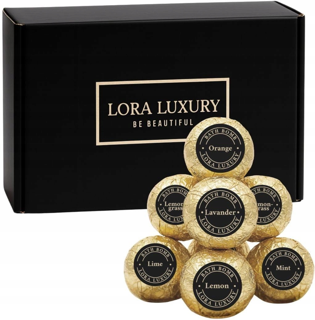 Lora Luxury 12 koupelových kuliček s kakaovým bambuckým olejem 70 g