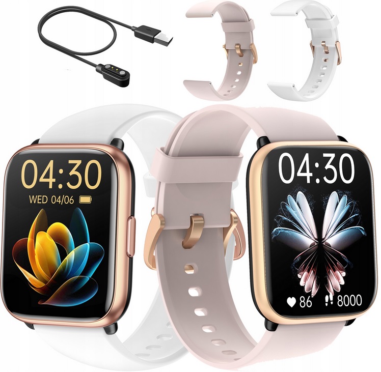 Smartwatch Zegarek Damski Polskie Menu Powiadomienia Puls Natlenienie Sport