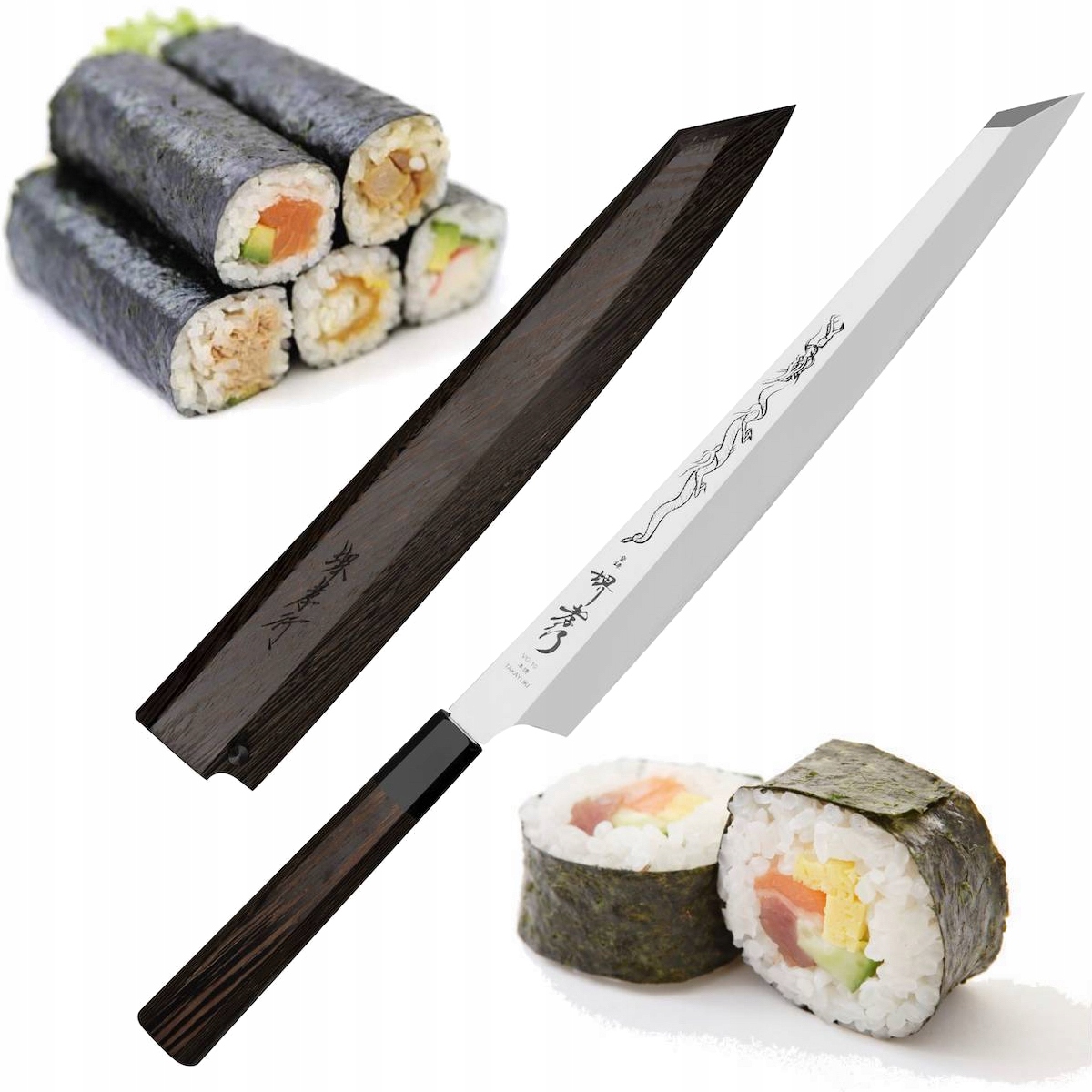 Sakai Takayuki Shoryu Honyaki VG-10 Japonský nôž Kengata Yanagiba 30 cm