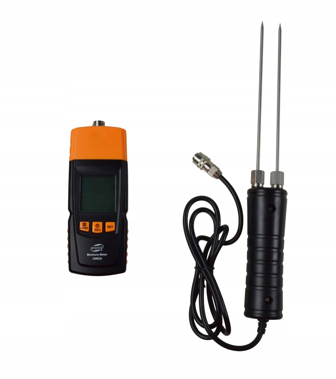 WILGOTNOŚCIOMIERZ PRECYZYJNY I SZYBKI MIERNIK WILGOTNOŚCI DREWNA+SONDA LCD Model GM620