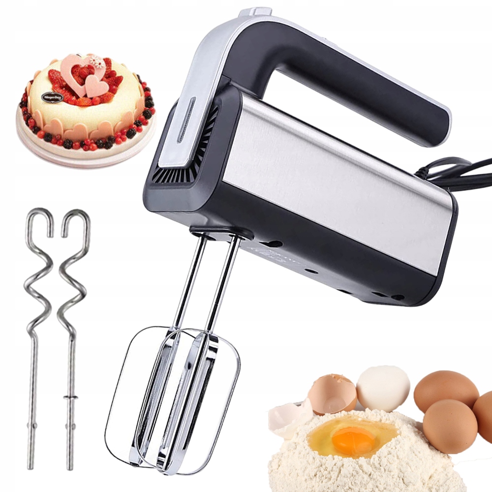 Mikser Ręczny Kuchenny 800W 5 Biegów Turbo 4 Mieszadła