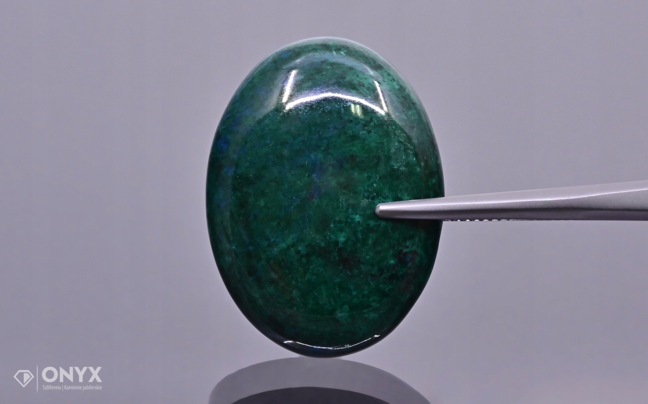 Chryzokola kabošon ovál 30,5x22,5 mm