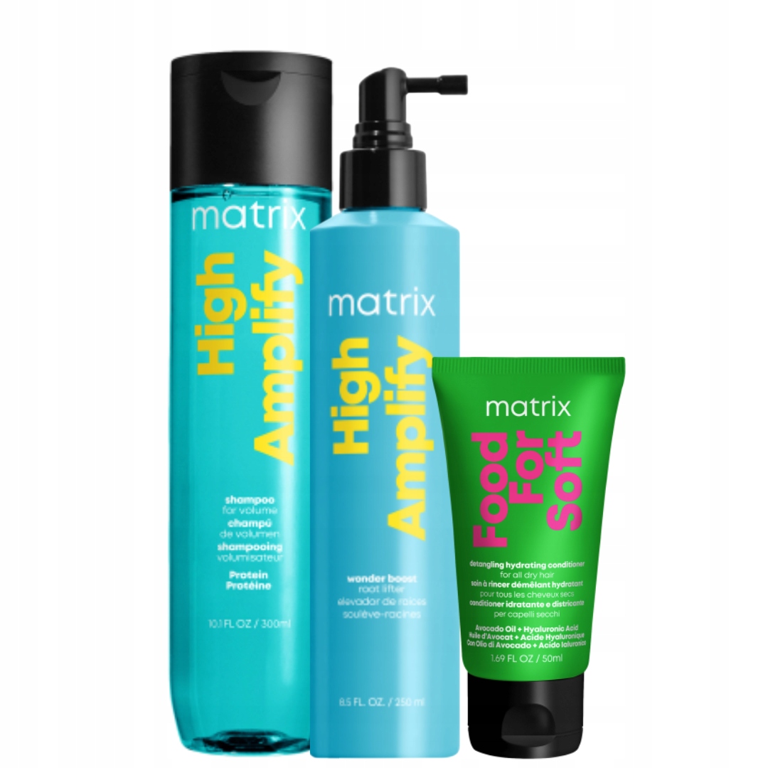 Matrix High Amplify: szampon do włosów cienkich, spray dodający objętości