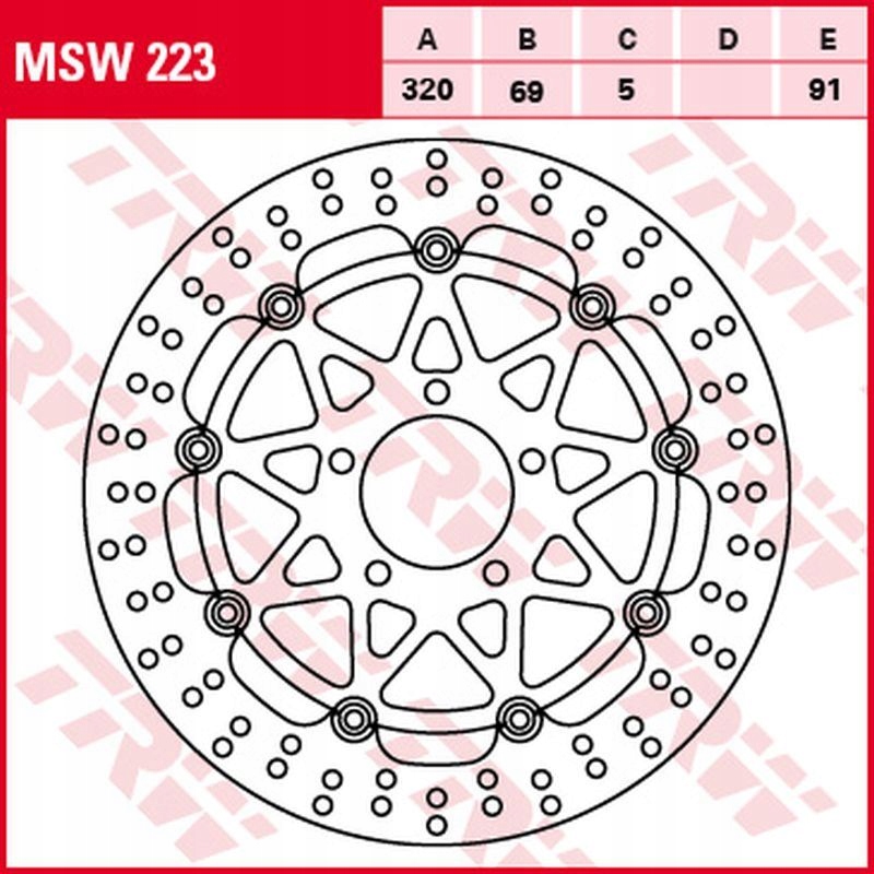 MSW266RAC Brzdový Kotúč Moto. (šport) Suzuki Gsxr 75 Trw
