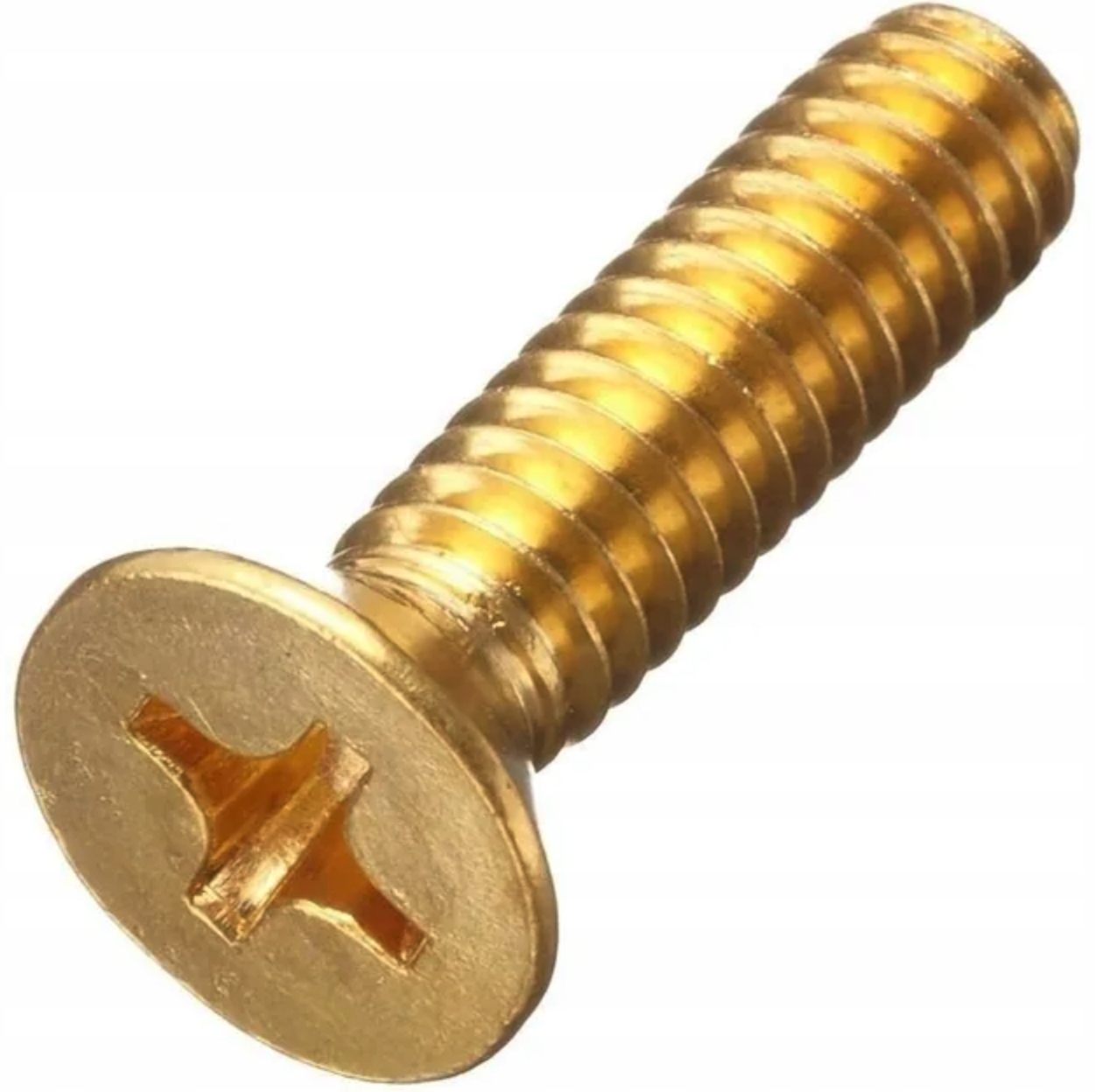 Wkręty do metalu M6x16 mm Mosiężne łeb stożkowy H Din 965 Solidne 200 szt.