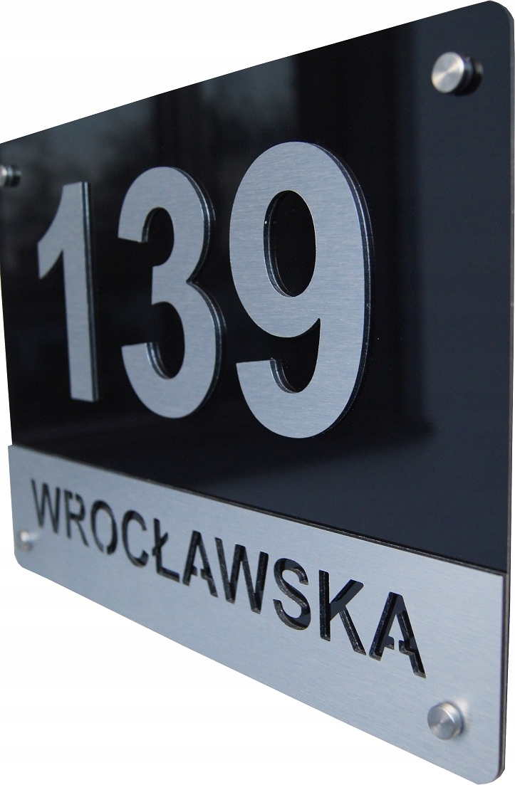 3D | 30x40 | Numer na dom Tabliczka adresowa ALU/1 Rodzaj tablicy grawerowane naklejane