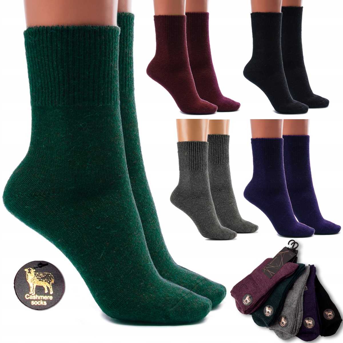 

5x Skarpety Angora Ciepłe Naturalne Wełniane 35-38