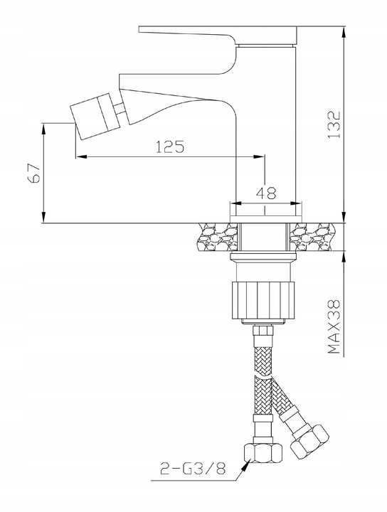 BATERIA BIDETOWA MIDNIGHT BLACK GOLD CZARNA ZŁOTA Kod producenta BB-35-014