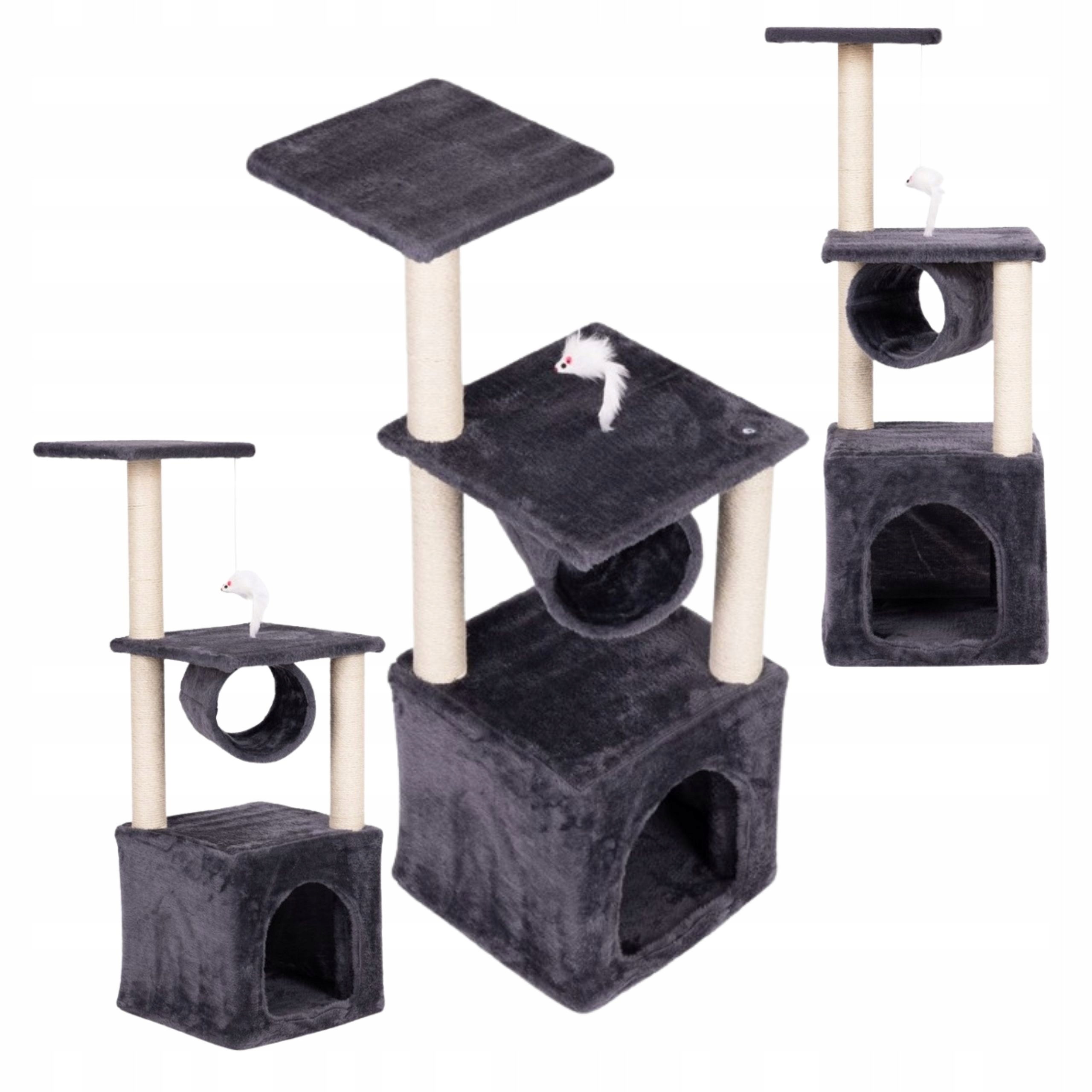Levně Velké škrabadlo pro kočky 94 cm – domeček pelíšek sloupek