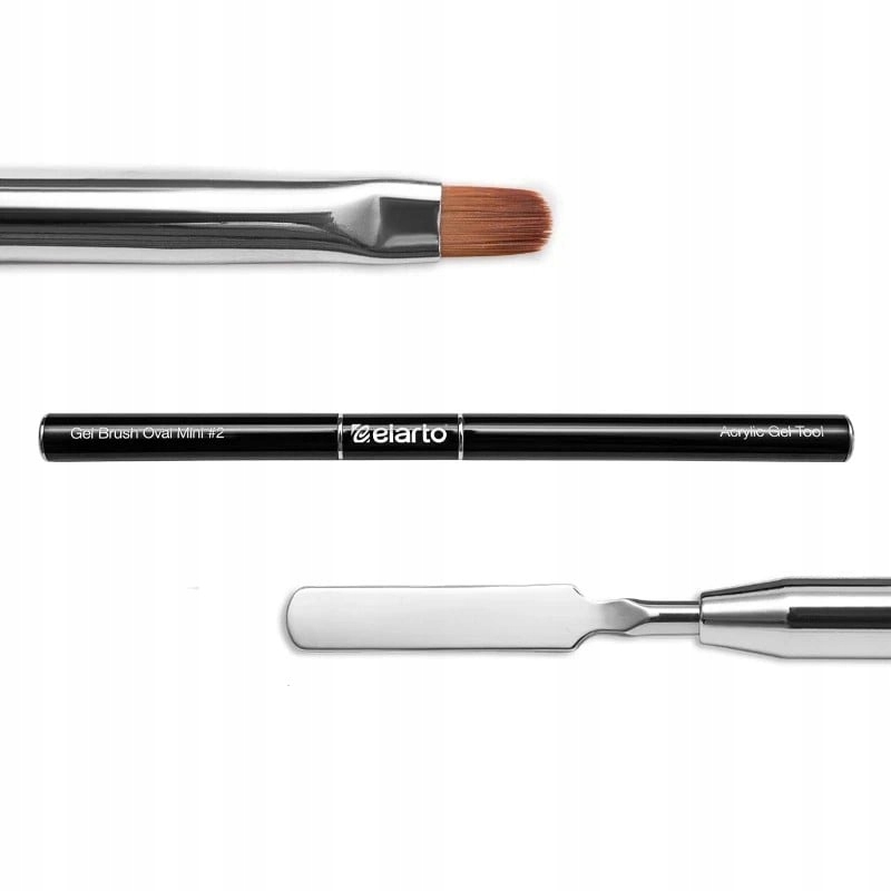 Oboustranný štětec na gel Elarto Gel Brush Oval Mini #2