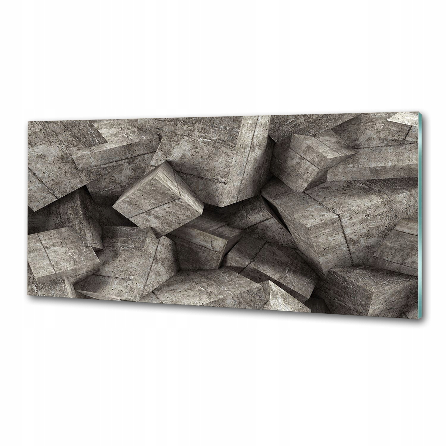 Panel do kuchyně Betonové krychle 125x50 Lepidlo