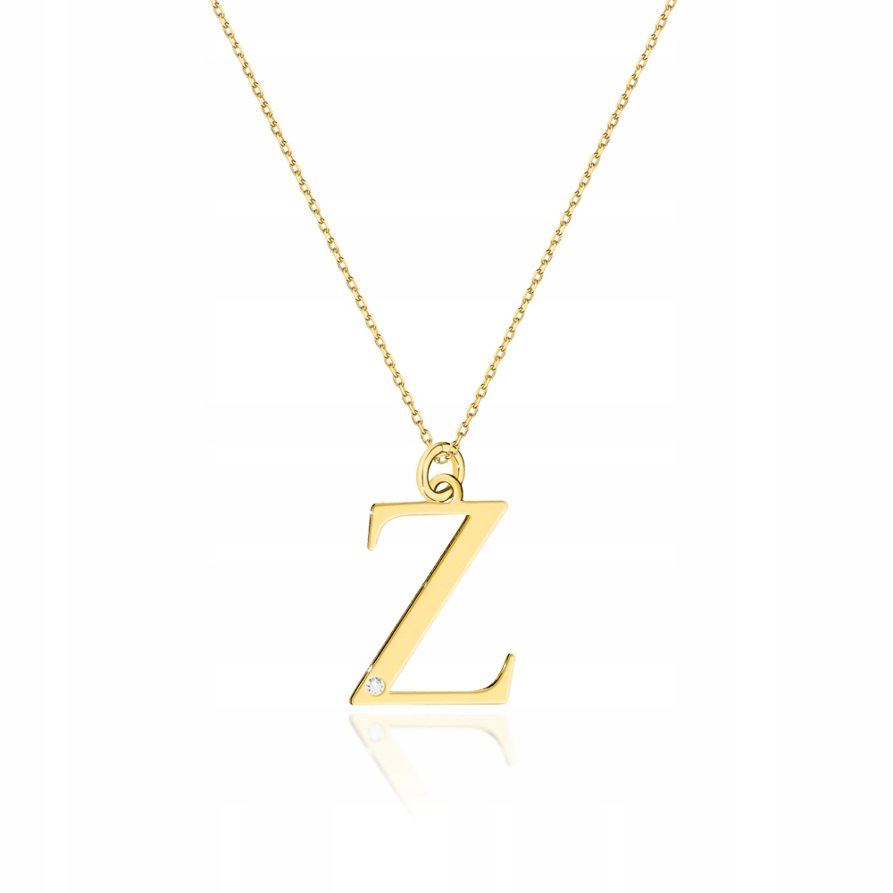 

Złoty Naszyjnik 585 Brylanty 0,005 ct - Literka Z
