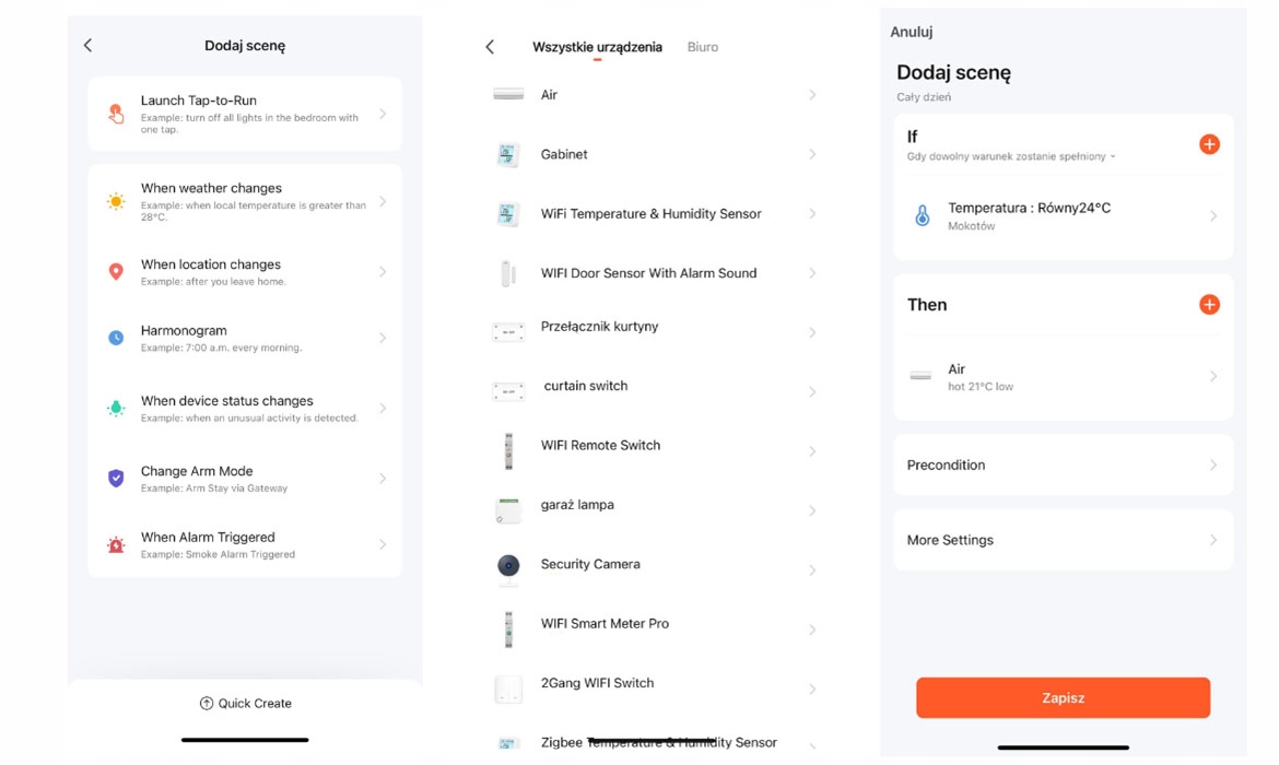 Pilot Kontroler IR WIFI Tuya Smart life do klimatyzacji sterownik IR KLIMY Stan opakowania oryginalne