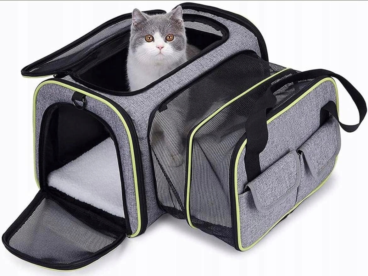 Přepravka Pro Kočky Psa Přepravní Taška Kotec Rozkládací se síťkou L