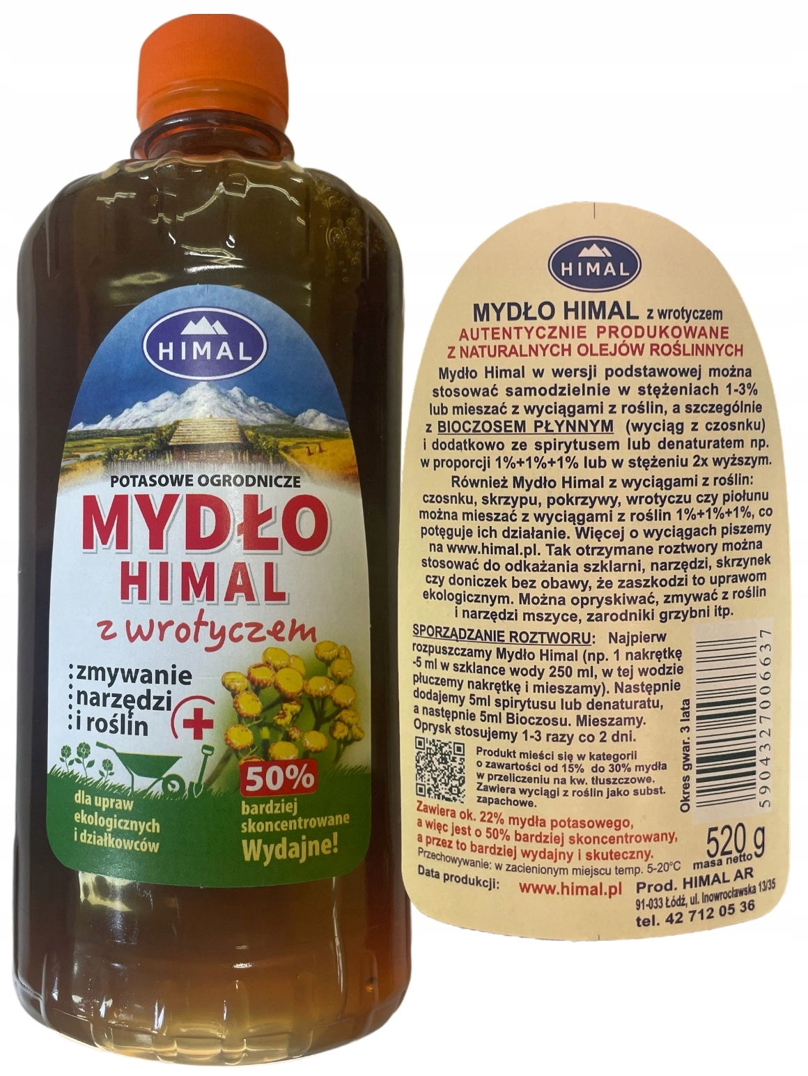 

Mydło Himal Wrotycz 500ml Potas Pędraki Drutowce