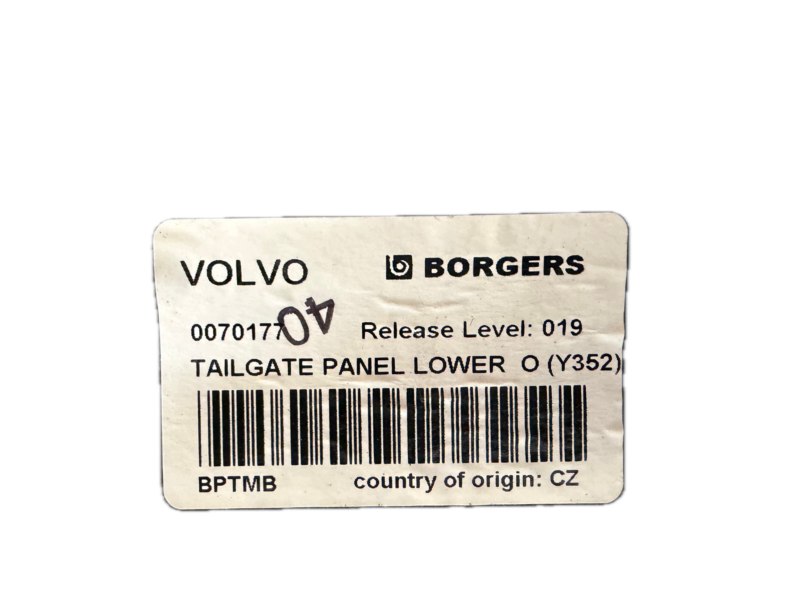 upholstery bonnet boot rear part VOLVO V60 and 12-18