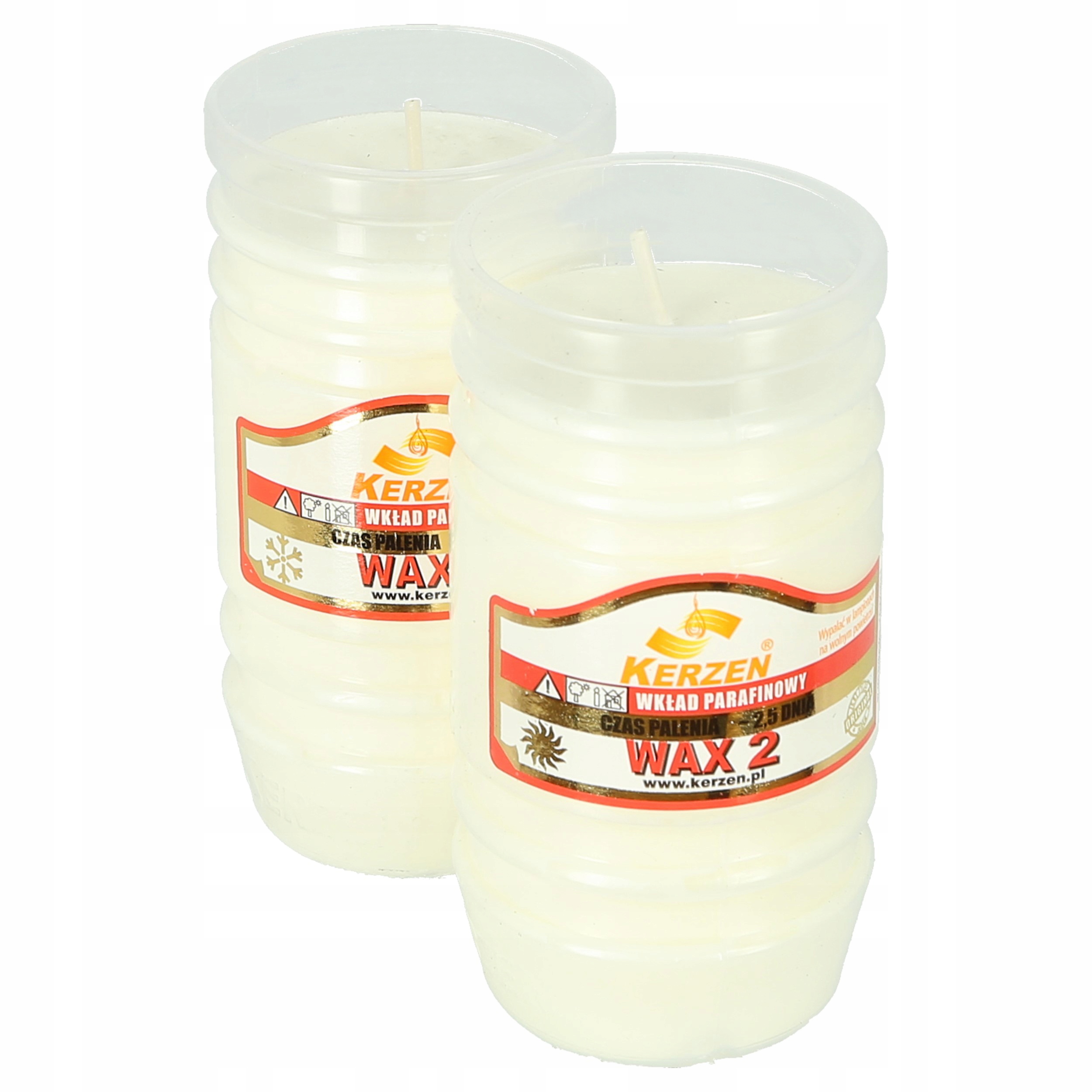 

Wkład parafinowy Kerzen Wax 2 pali się 2,5 dnia