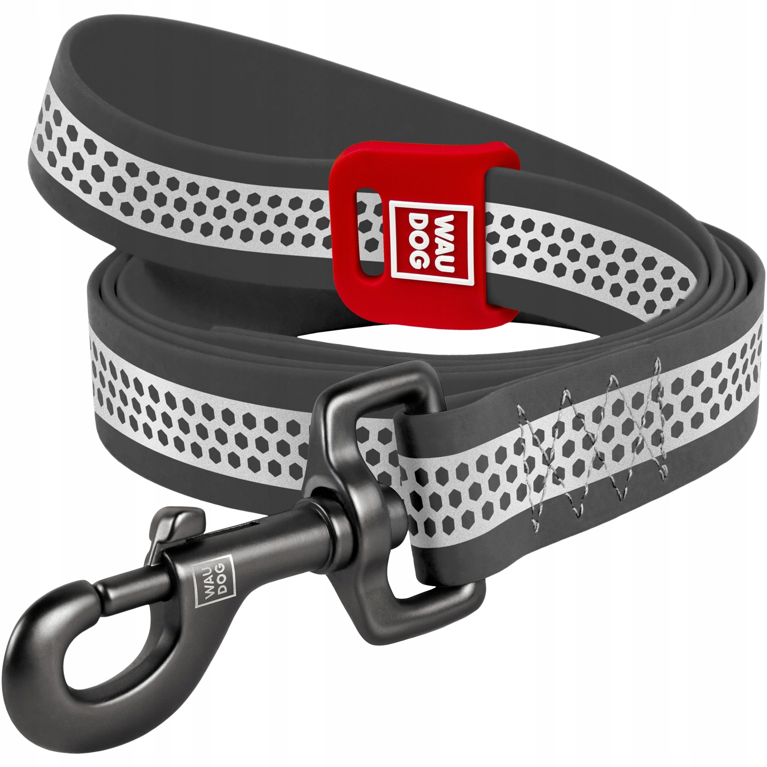 Levně Vodítko pro psa, reflexní, voděodolné, odolné, šedé, 122 cm, 25 mm