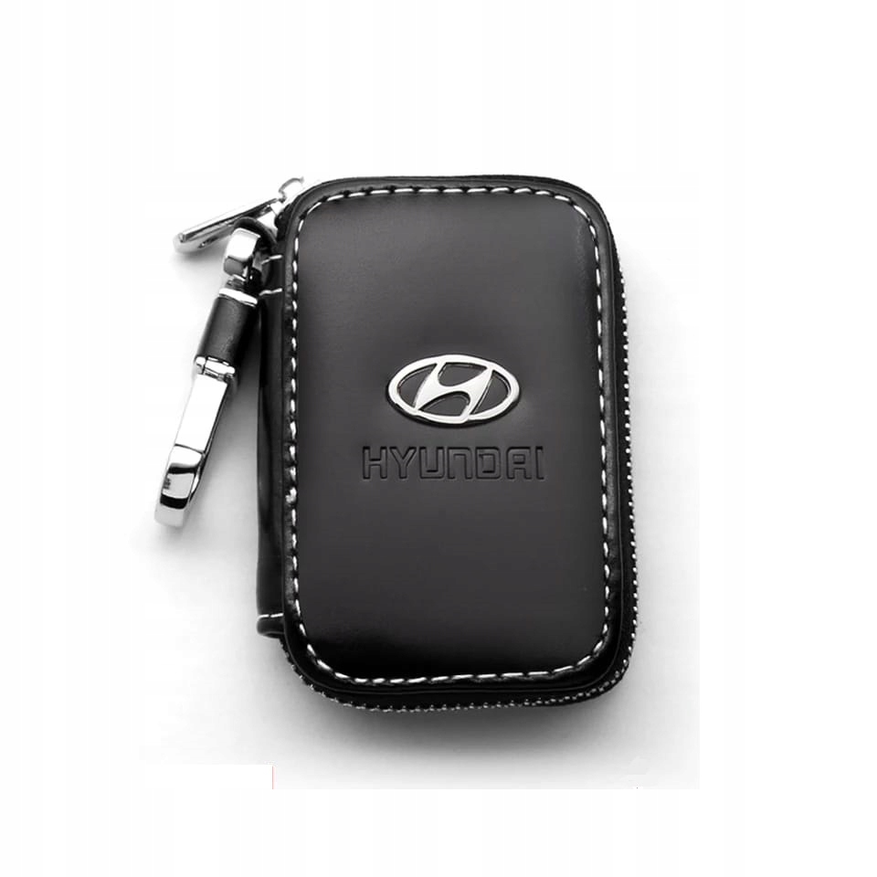 

Piękne Etui brelok na kluczyki Hyundai chrom Skóra
