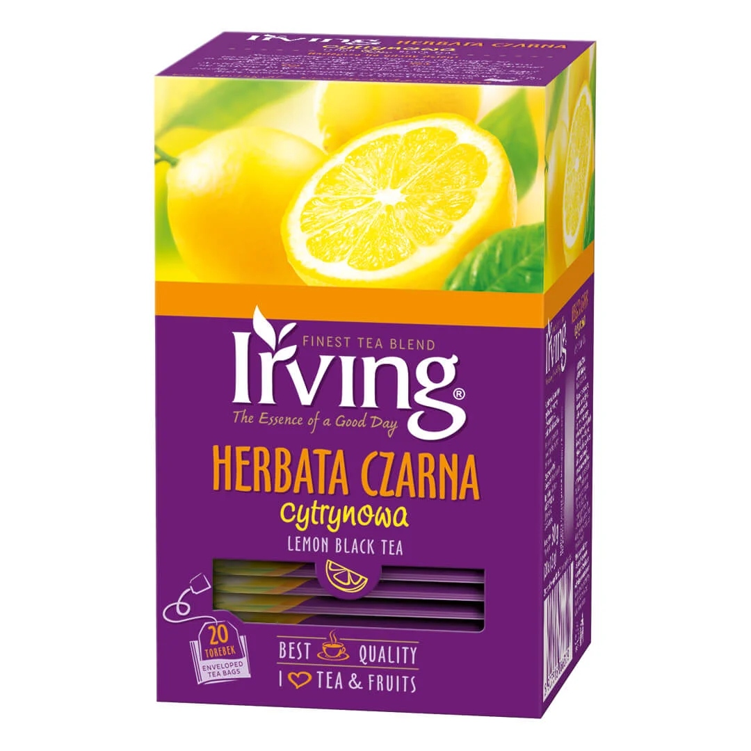 Levně Irving Čaj černý citronový 20 sáčků