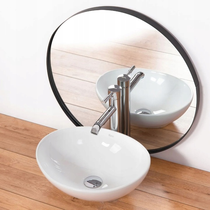 Misa WC Carlo Flat Rimless + Umywalka Sofia + Bateria Graf + Korek Rea Wysokość produktu 33 cm