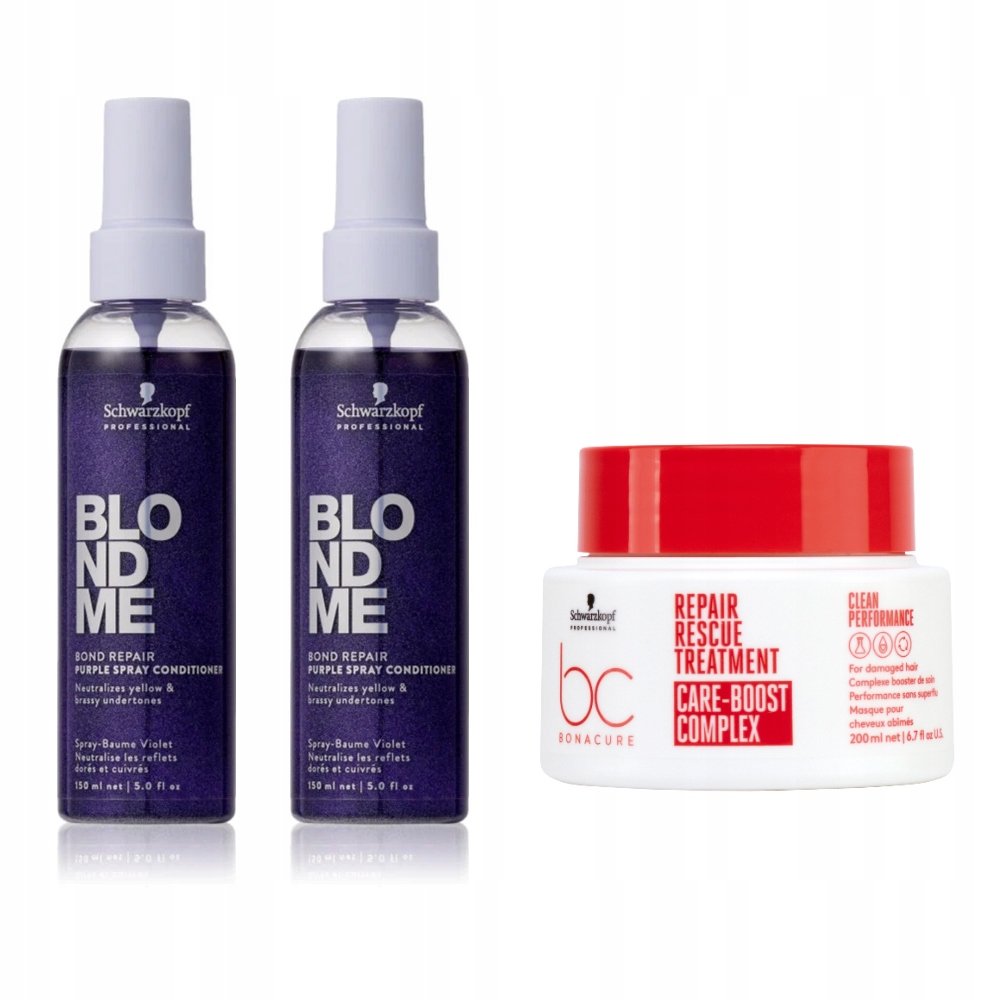 BlondMe Bond Repair Purple spray 2× maska