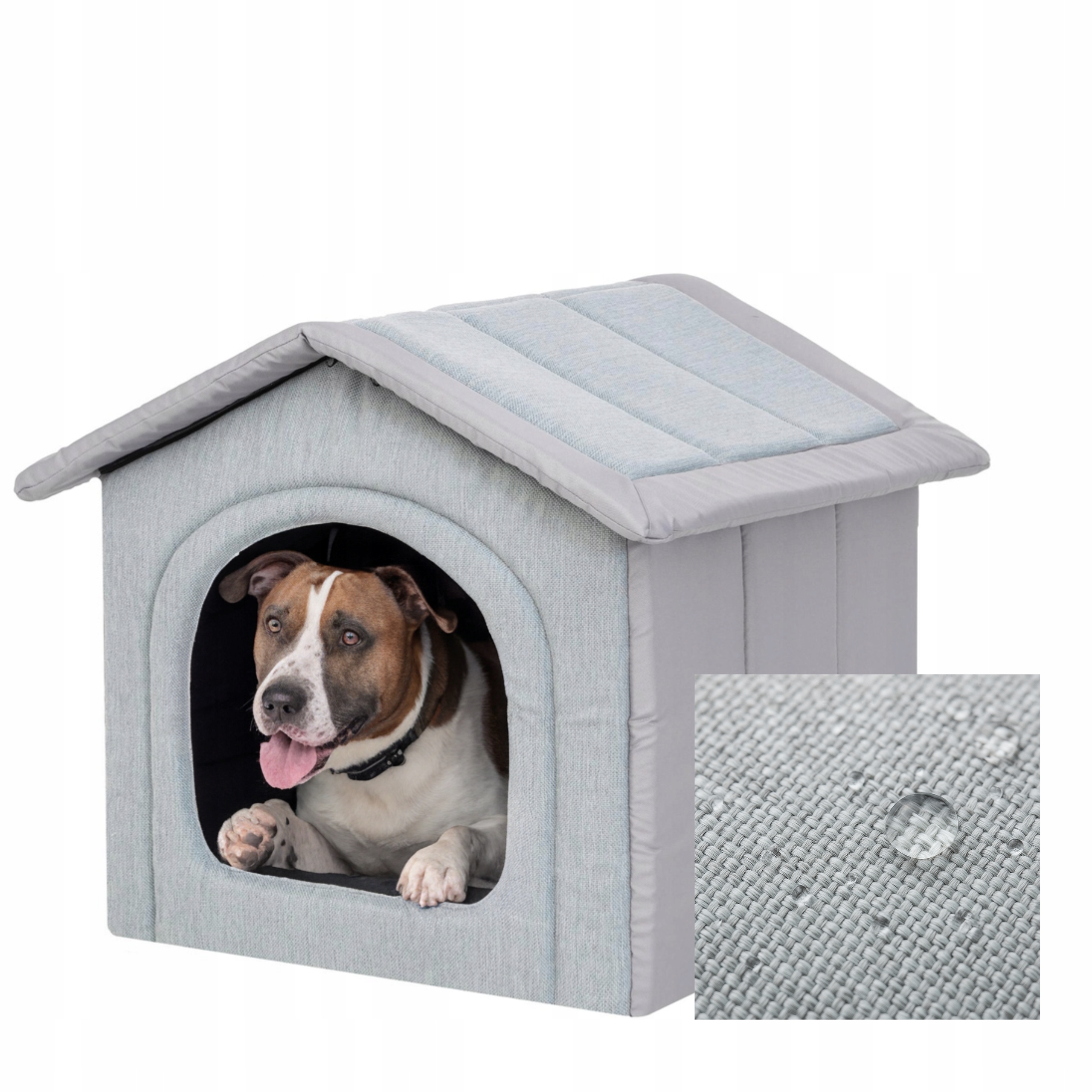 Domeček pro psa z materiálu – praktická bouda pelíšek – R4 – 60 x 55 cm