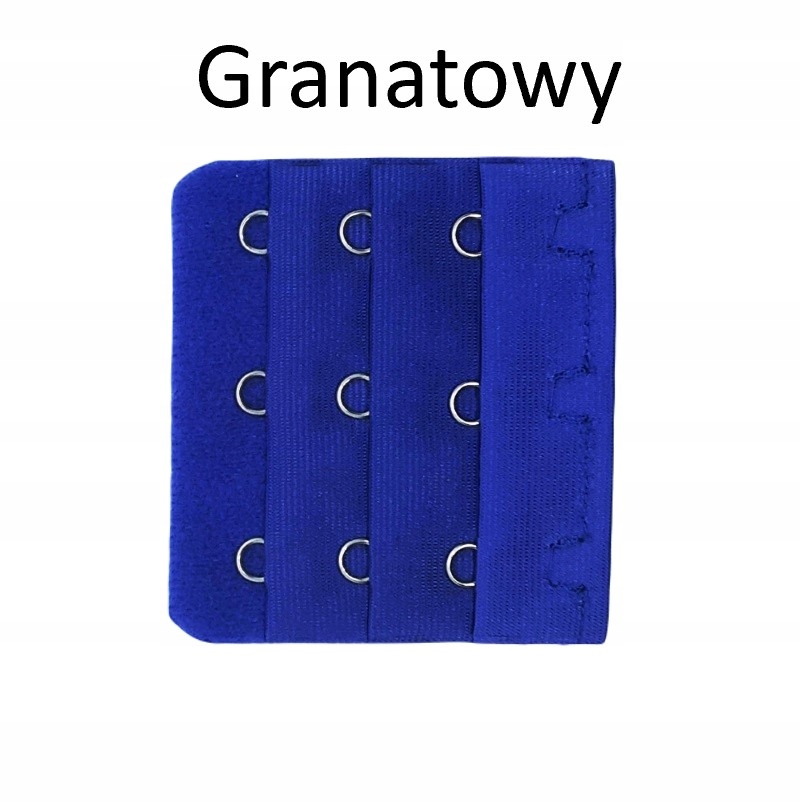 

Szeroka przedłużka do stanika 3x3 haftki Granatowy