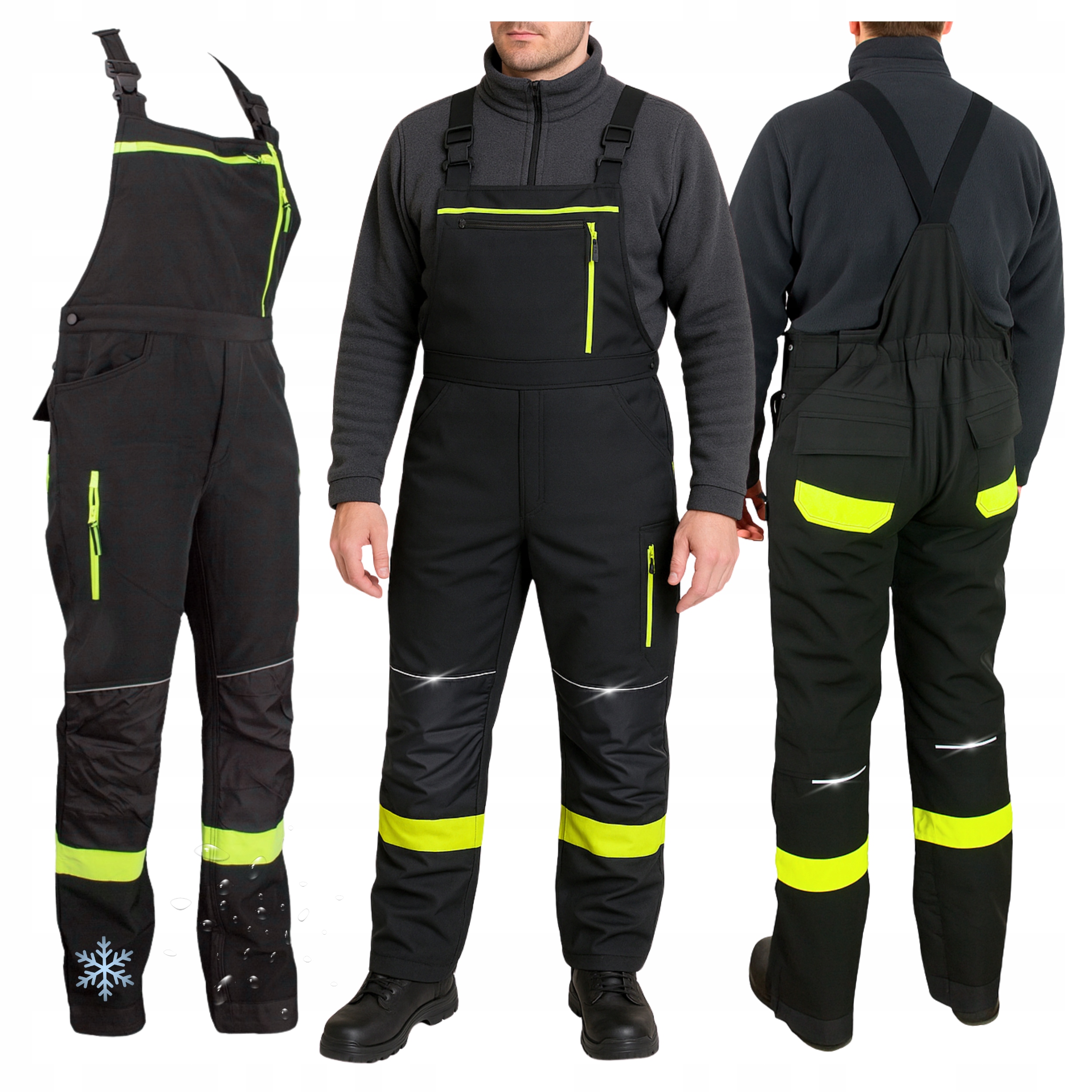 Pracovní kalhoty Zateplené Zimní Zahradníky pánské Elastické Softshellové kalhoty