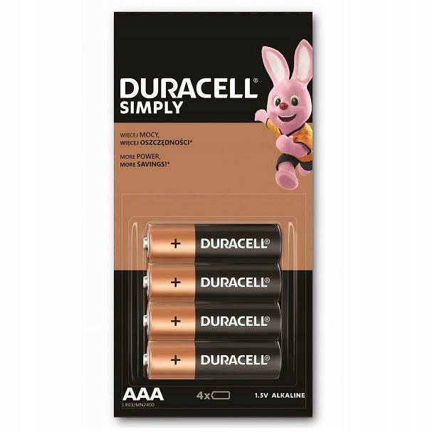 

Bateria Duracell R03 Aaa Simply 4 sztuki