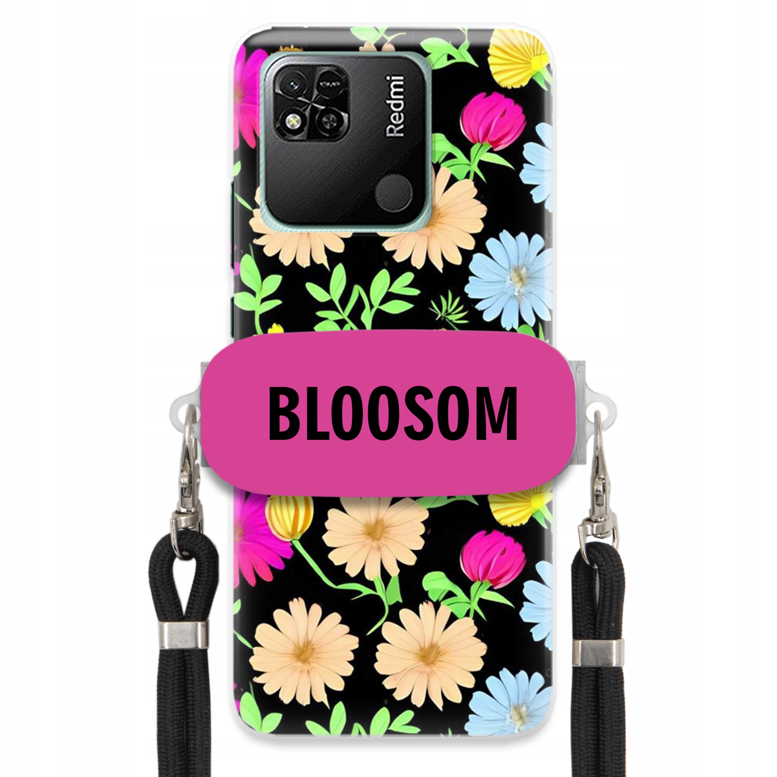 Pouzdro Držák Crossbody Pro Xiaomi Redmi 10A Kryt Květiny Bloosom Flower