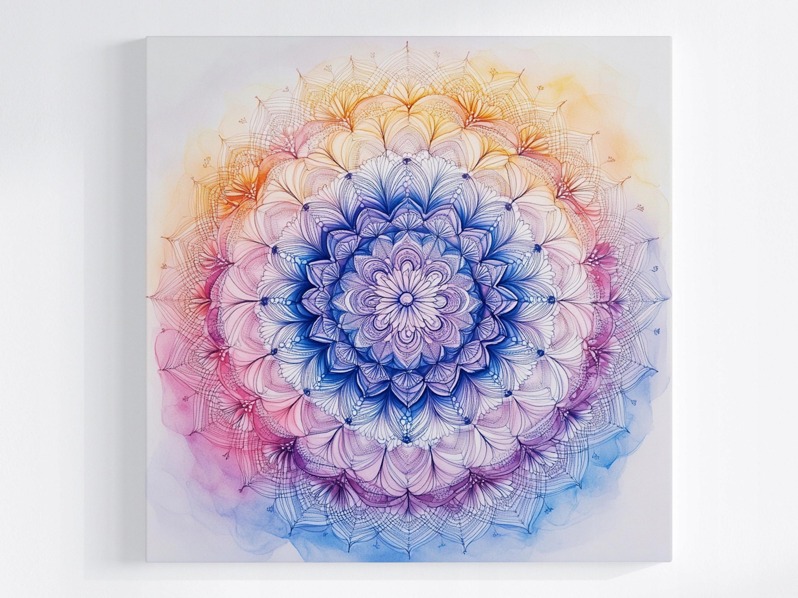 Obraz Na Plátně Canvas Mandala Harmonie Meditace Zen Duch Krajka 80x80